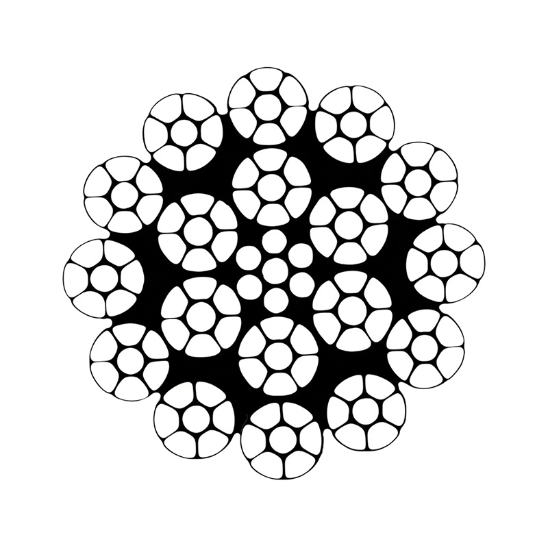 حبل أسلاك الفولاذ 18×7 و18×19 فئة ISO 2408 – حبل غير دوار